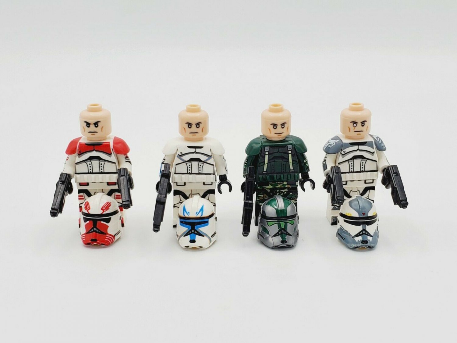 4pcs Star Wars Commander Set Wolffe Rex Gree Thorn Minifigures 2021