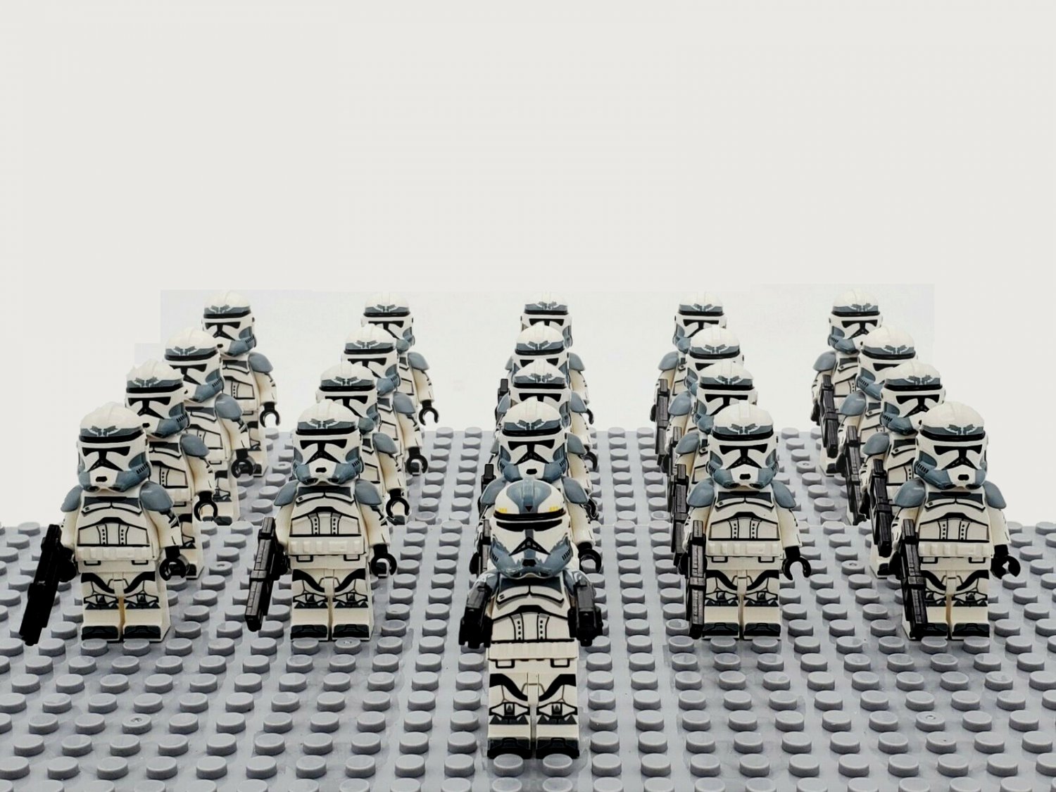 21pcs Star Wars Commander Wolffe 104th Wolfpack Troopers Minifigures Compatible Lego
