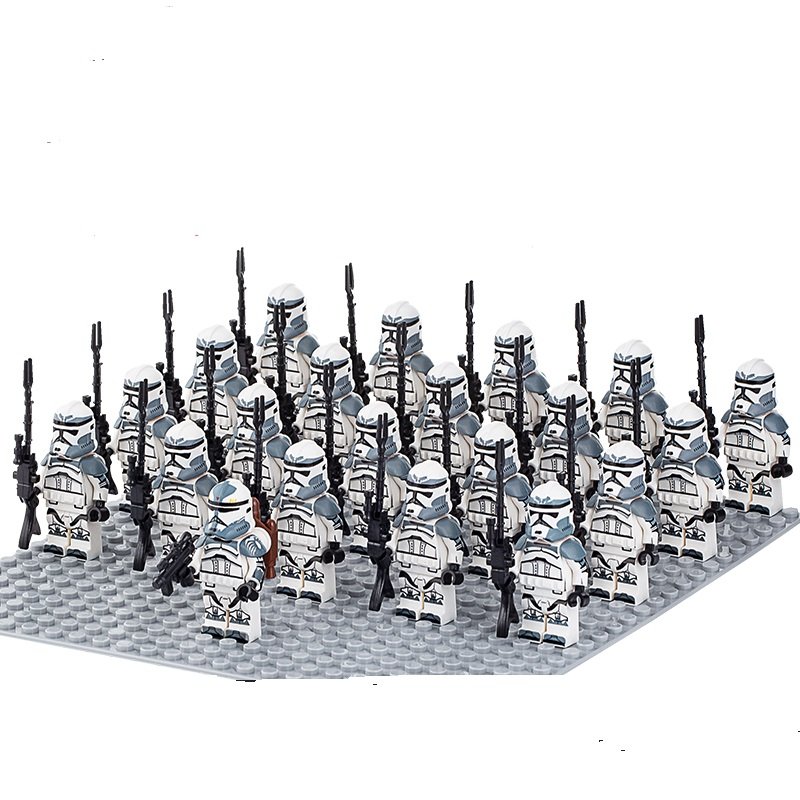 New 21pcs Star Wars Clone Trooper Wolffe Commander Minifigures Compatible Lego
