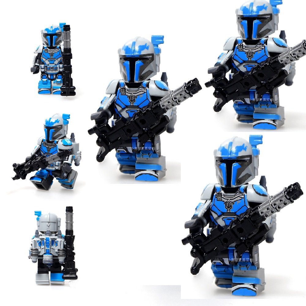 6pcs Star Wars Heavy Infantry Mandalorian Minifigures Compatible Lego