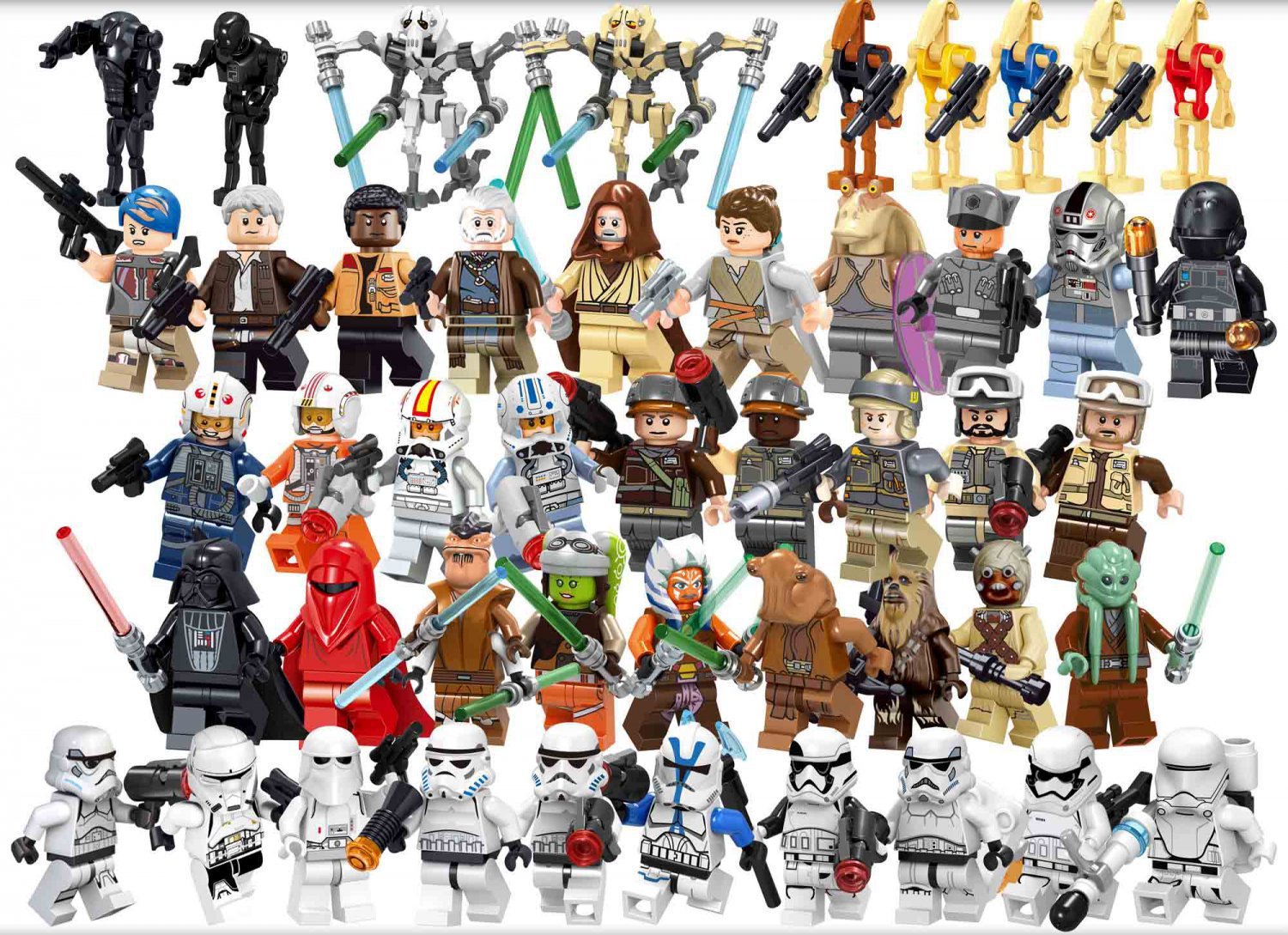 47pcs Star Wars Minifigures Clone Trooper Jedi Lego Compatible Toys