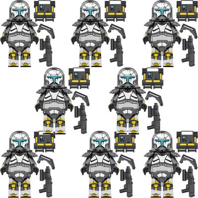 8pcs Star Wars Commando Scorch Minifigures Lego Sets Compatible Toys