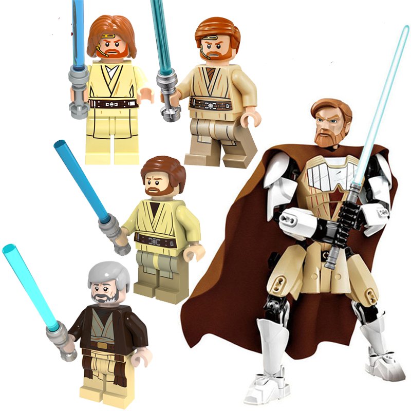 5pcs Star Wars Obi Wan Kenobi Minifigures Compatible Lego Obi Wan Figure