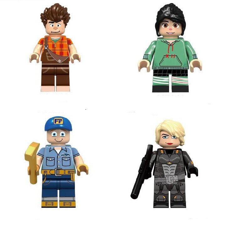 Ideas Wreck it Ralph Vanellope Von Schweetz Fix It Felex Tamora Jean Calhoun Minifigures