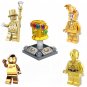 5pcs Chrome Gold Mr. Gold Astronaut CPO3 Infinnity Guantlet Minifigures