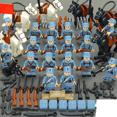 18pcs WW2 Chinese Red Army Soldiers Compaitble Lego Chinese Soldiers