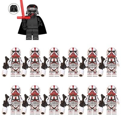 13pcs Star Wars Kylo Ren Flame Trooper Compatible Lego Flame Trooper