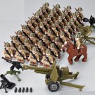 40pcs WW2 Soviet Army Soldiers Minifigures Weapons Fit Lego WW2 Set