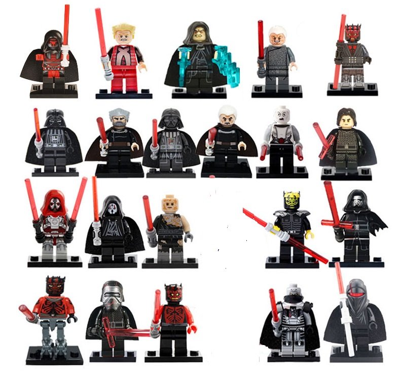 All Star Wars Sith Knights Darth Vader Malgus Maul Opress Kylo Ren Dooku Palpatine Minifigures