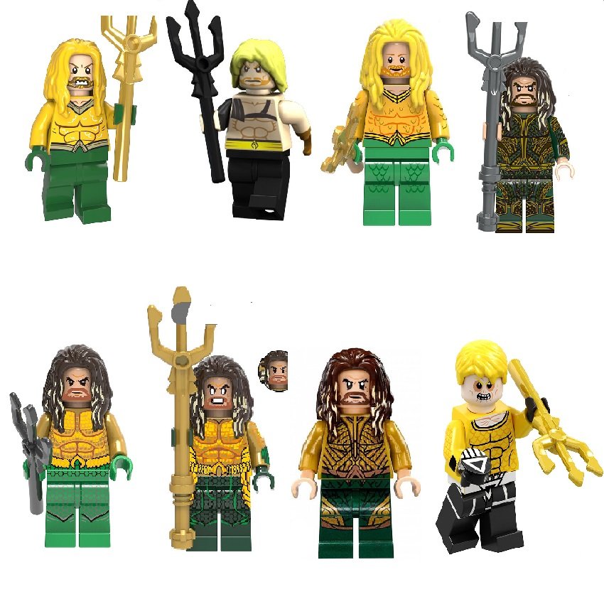New 8pcs Aquaman Minifigures