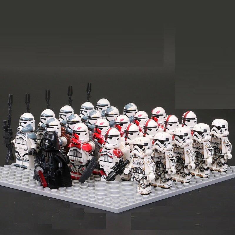 21pcs Star Wars Wolffe Shock Sand Trooper Darth Vader Minifigures