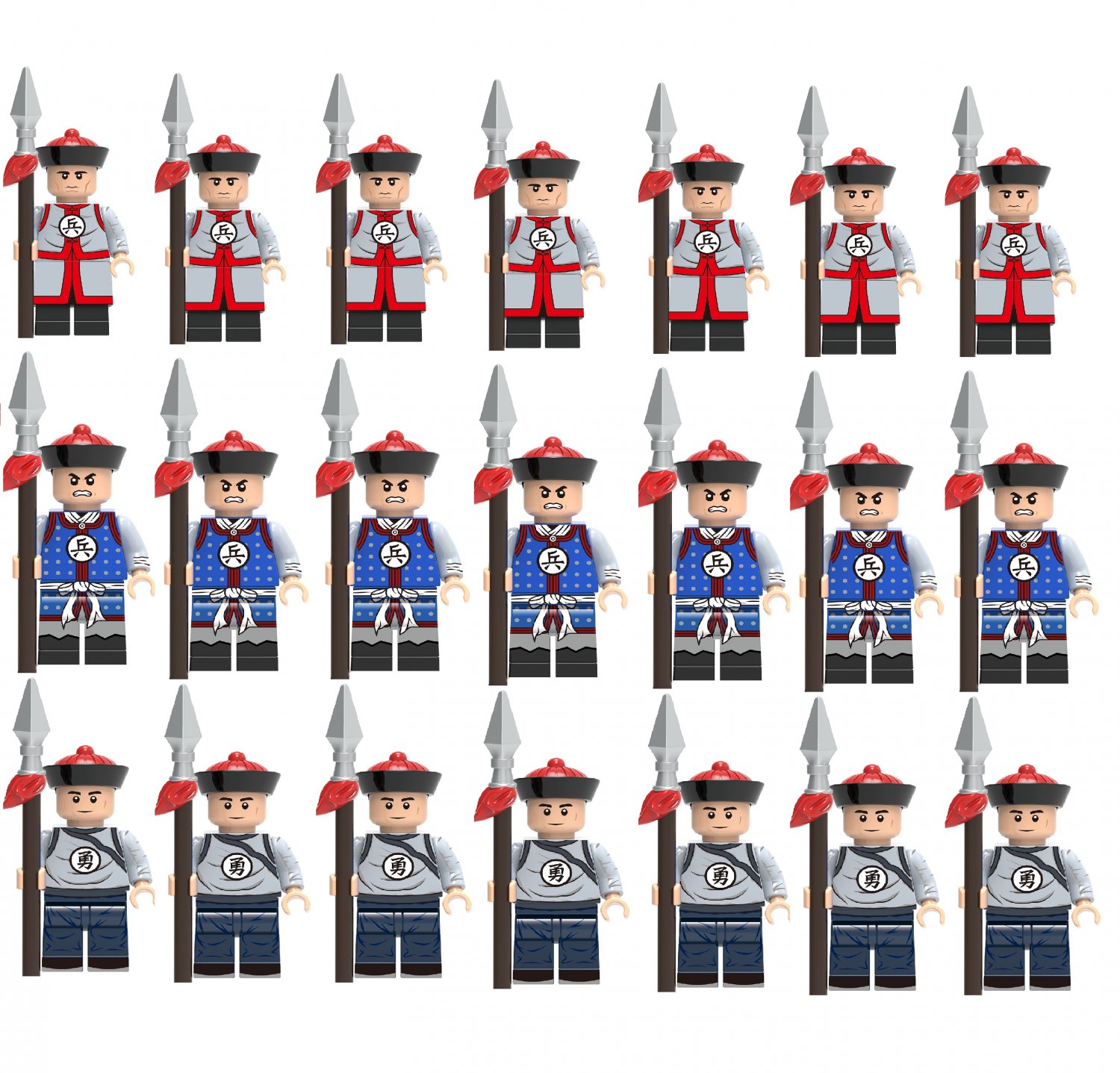 21pcs Qing Emperor Pu Yi Army Soldiers