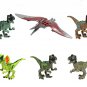 6pcs Jurassic World Pterosaur Velocirator Dilophosaurus Minifigures