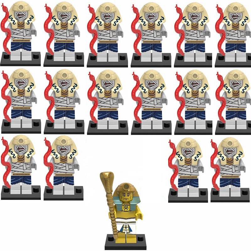 17pcs Pharaoh Mummy Minifigures