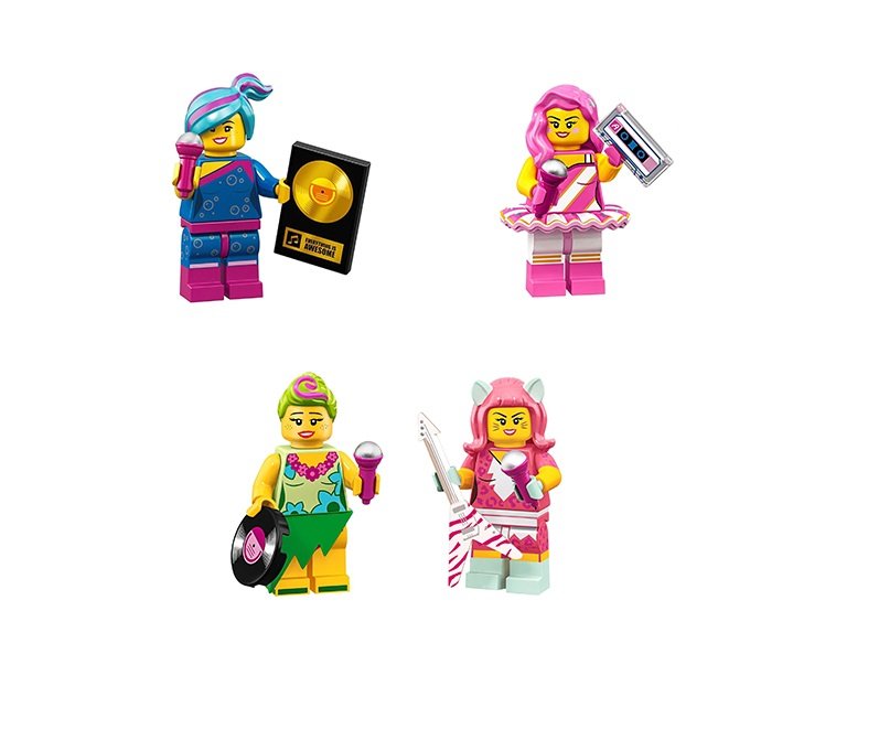 4pcs Hula Lula DJ Lucy Candy Rapper Kitty Pop Star Minifigures