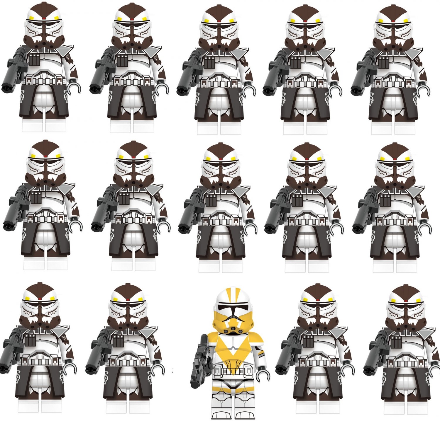 15pcs Commander Wolffe 13th Battlion Clone Trooper