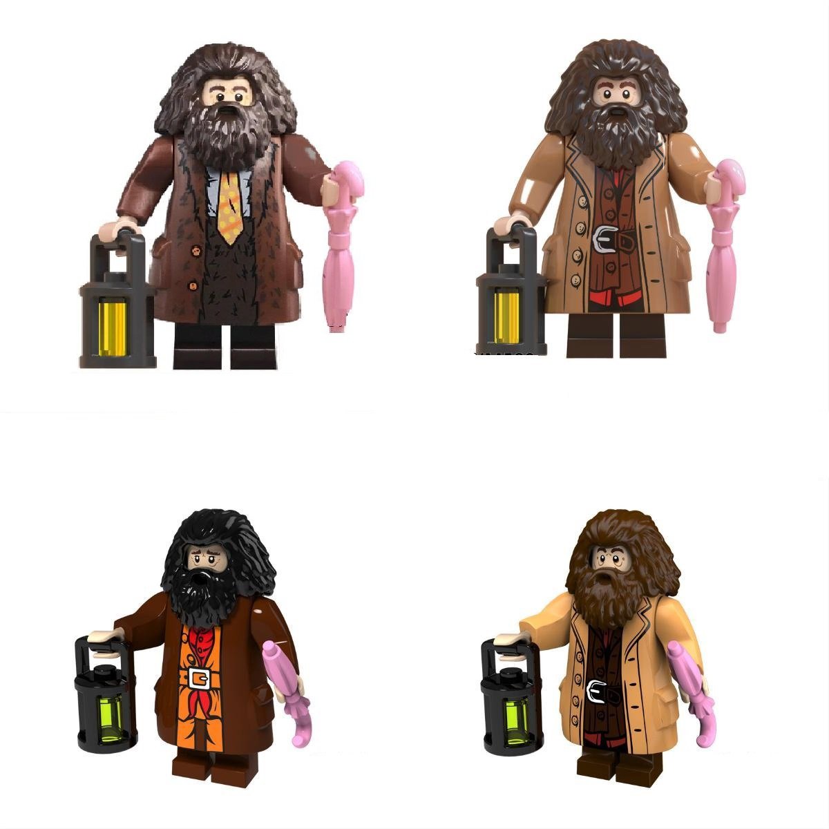 4pcs Harry Potter Hogwarts School Rubeus Hagrid Minifigures