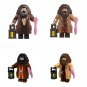 4pcs Harry Potter Hogwarts School Rubeus Hagrid Minifigures