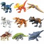 9pcs T Rex Velociraptor Carnotaurus Pterosaur Triceratops Mosasaurus Figures