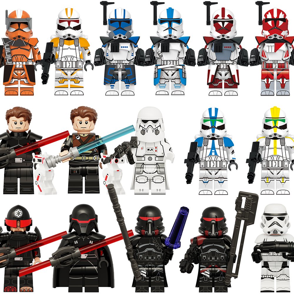 16pcs Star Wars Minifigures Clone Trooper