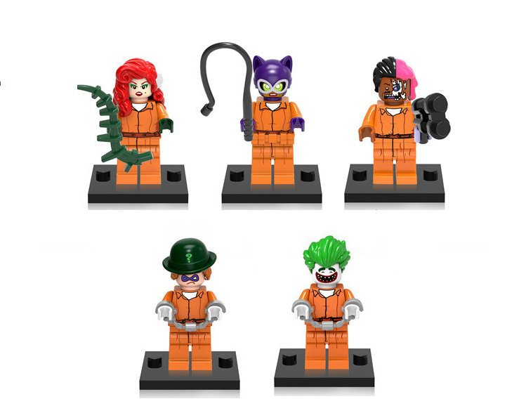 DC Superhero Poison Ivy Cat Woman Two Face Riddler Joker Minifigures