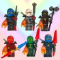 6pcs Lloyd Nya Zane Kai Jay Hands of Time Ninjago Lego Minifigures Compatible Toys
