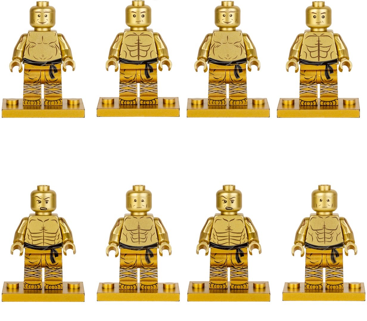 8pcs Shaolin Kung Fu Monk Minifigures