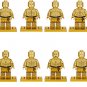 8pcs Shaolin Kung Fu Monk Minifigures