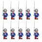 10pcs England Civil War Royal Soldiers Minifigures Weapons