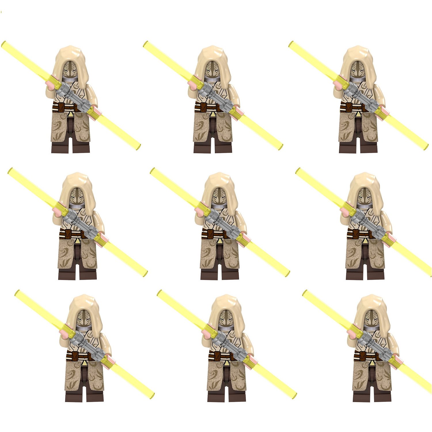 9pcs Star Wars Jedi Temple Guards Minifigures