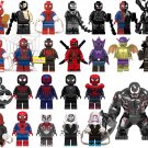 25pcs Spiderman Gwen Green Goblin Noir Venom Riot Minifigures