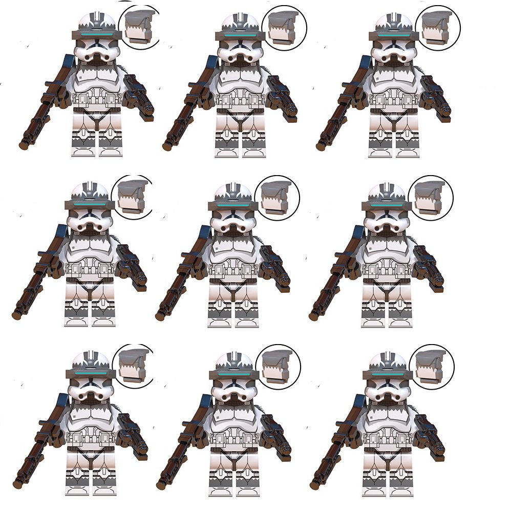 9pcs Wolfpack Clone Trooper Minifigures
