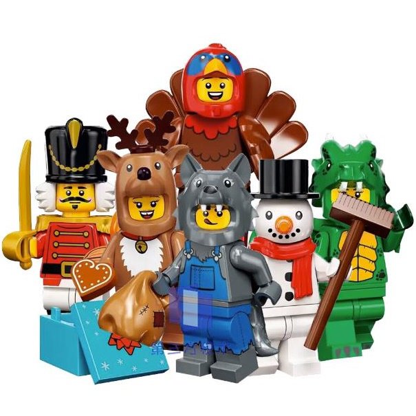 6pcs Dragon Wolf Deer Chicken Suit Guy Snowman Imperial Guards Minifigures