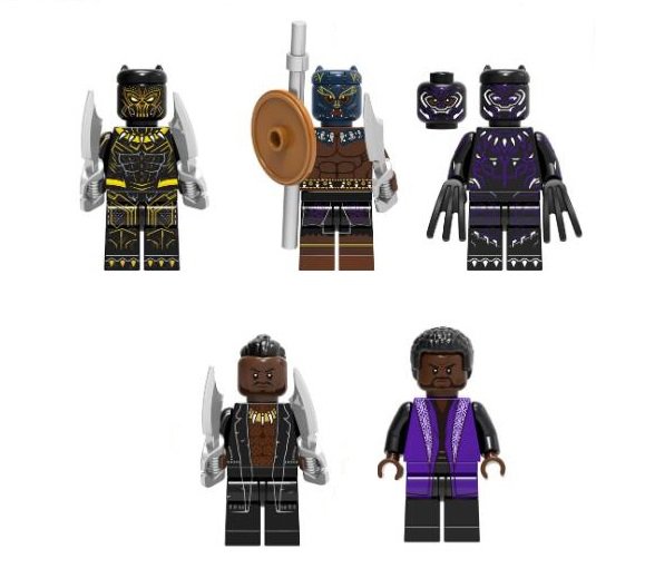 5pcs Black Panther Erik Killmonger Minifigures
