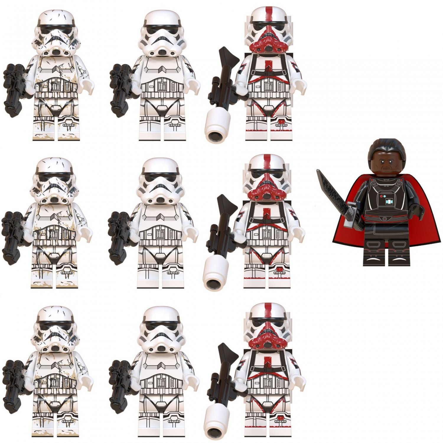 10pcs Moff Gideon Storm Trooper Flametrooper Minifigures