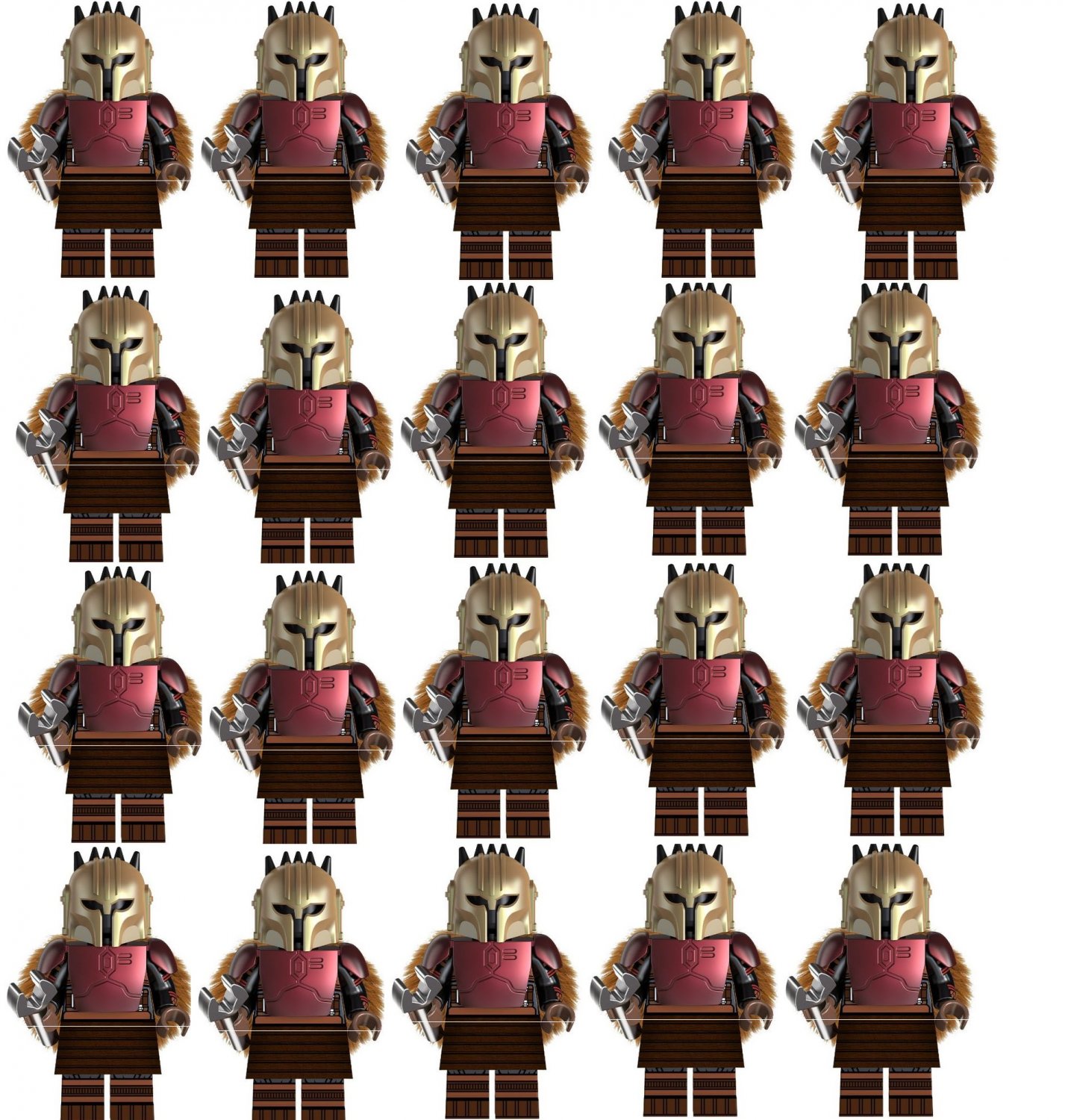 20pcs Blacksmith Mandalorian Minifigures