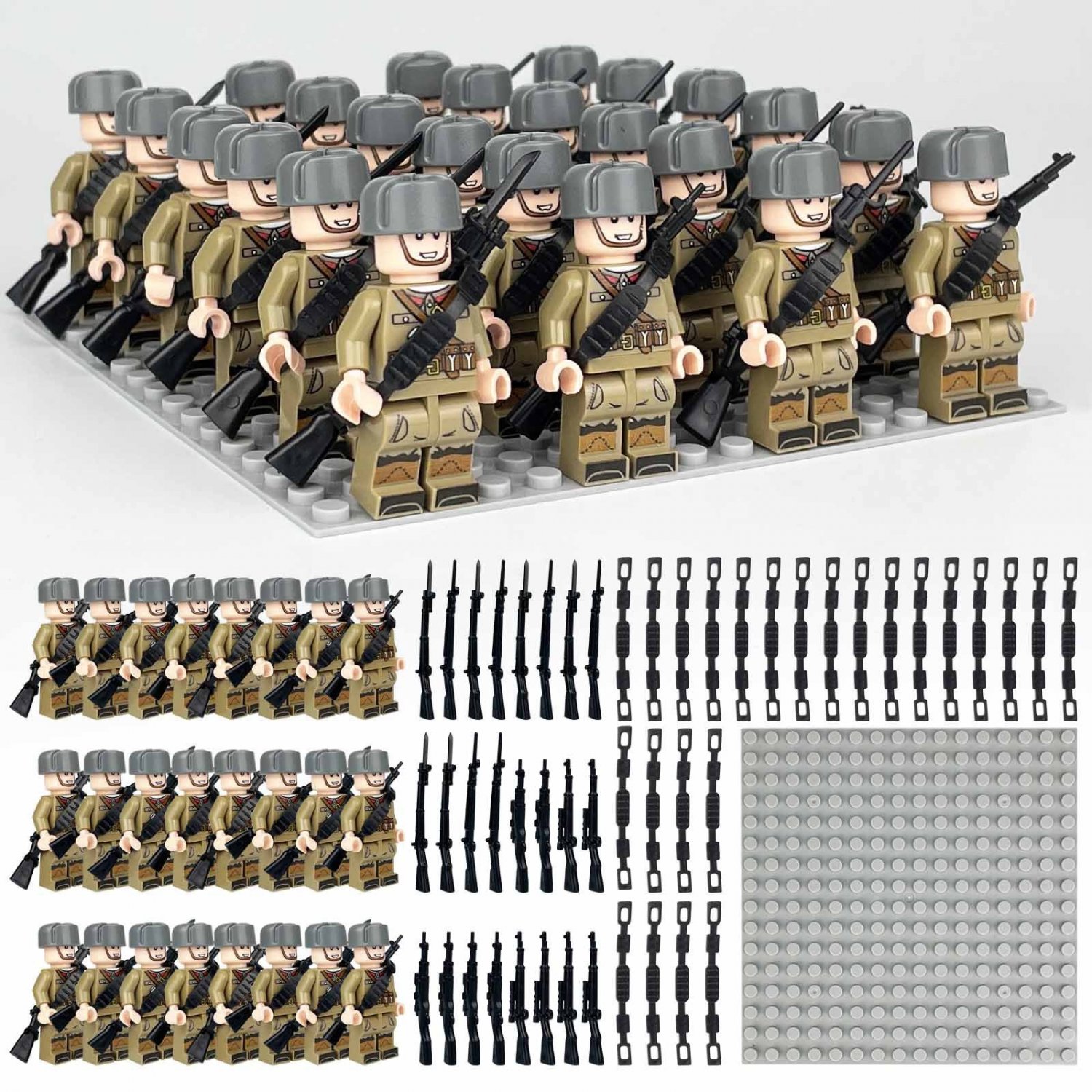 24pcs WW2 Soviet Union Soldiers Set