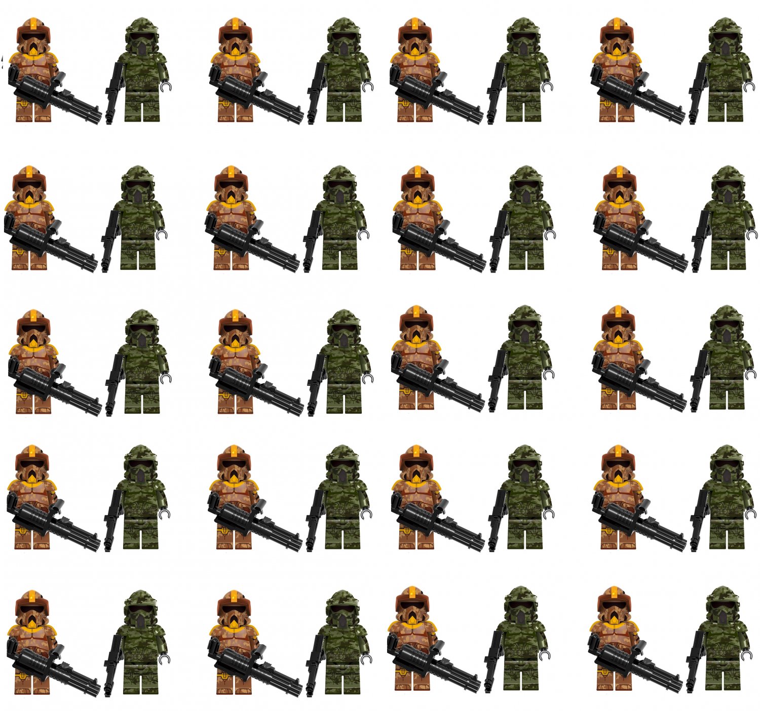 40pcs Star Wars Forest Geonosis ARF Trooper Minifigures