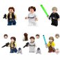 6pcs Star Wars Han Solo Leila Luke Minifigures
