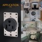 Flush Mounting Receptacle NEMA 6-50R, 50A 250V 2 Pole 3 Wire Grounding Straight Blade