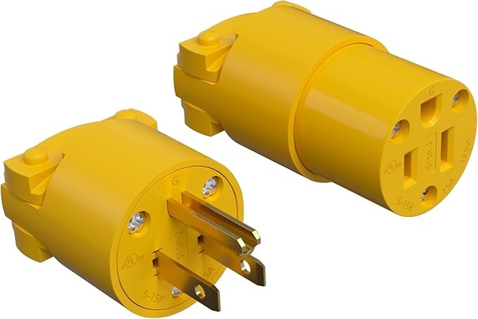 Electrical Replacement Plug & Connector Set Extension Cord  125V 15A