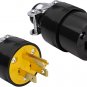 Electrical Replacement Plug & Connector Set Extension Cord  125V 15A 2Pole 3Wire