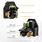 125V 15A 2Pole 3Wire Extension Cord Ends Male Straight Blade Plug