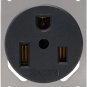 Flush Mount Receptacle Grounding Straight Blade, Heavy Duty Industrial Grade Power Receptacle