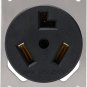 Flush Mounting Receptacle 10-30R, 30A 125/250V 3 Pole 3 Wire Straight Blade, Outlet Electric Dryers