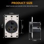 Flush Mounting Receptacle 10-30R, 30A 125/250V 3 Pole 3 Wire Straight Blade, Outlet Electric Dryers