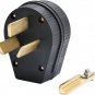 No Grounding, Straight Blade 3 Prong Male Plug, Heavy Duty Industrial Grade Power Plug