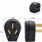 No Grounding, Straight Blade 3 Prong Male Plug, Heavy Duty Industrial Grade Power Plug