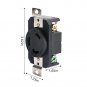 Locking Receptacle Generator NEMA L6-30R Twist Lock Wall Outlet Grounding Electrical Receptacle
