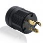 Locking Plug for Generator NEMA L6-30P Extension Cord End Male 30A 250V